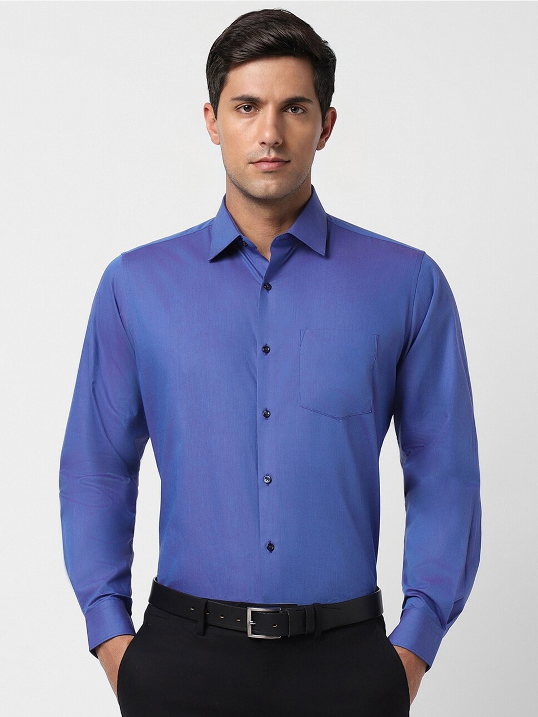

Van Heusen Spread Collar Pure Cotton Formal Shirt, Blue