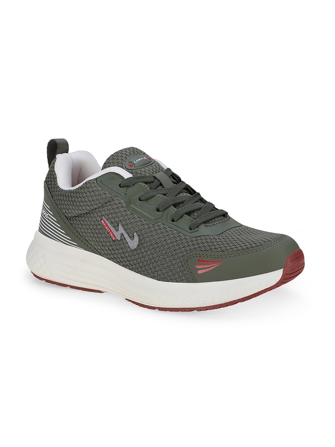 

Campus Men Mesh Running Shoes, Olive