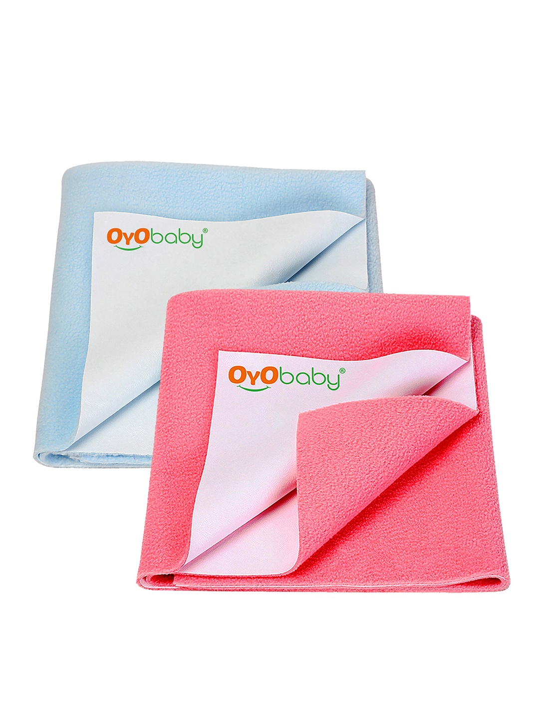 

OyO Baby Rose & Blue 2 Pieces Fleece Waterproof Extra Absorbent Small Mattress Protectors