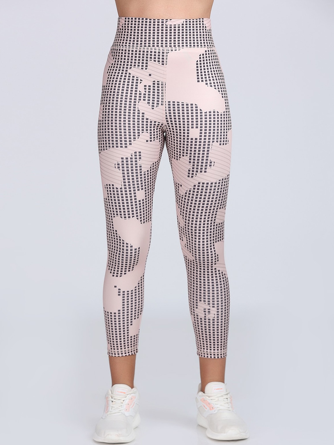 

Apraa & Parma Women Printed Dry-Fit Training or Gym Ankle Length Sports Tights, Pink