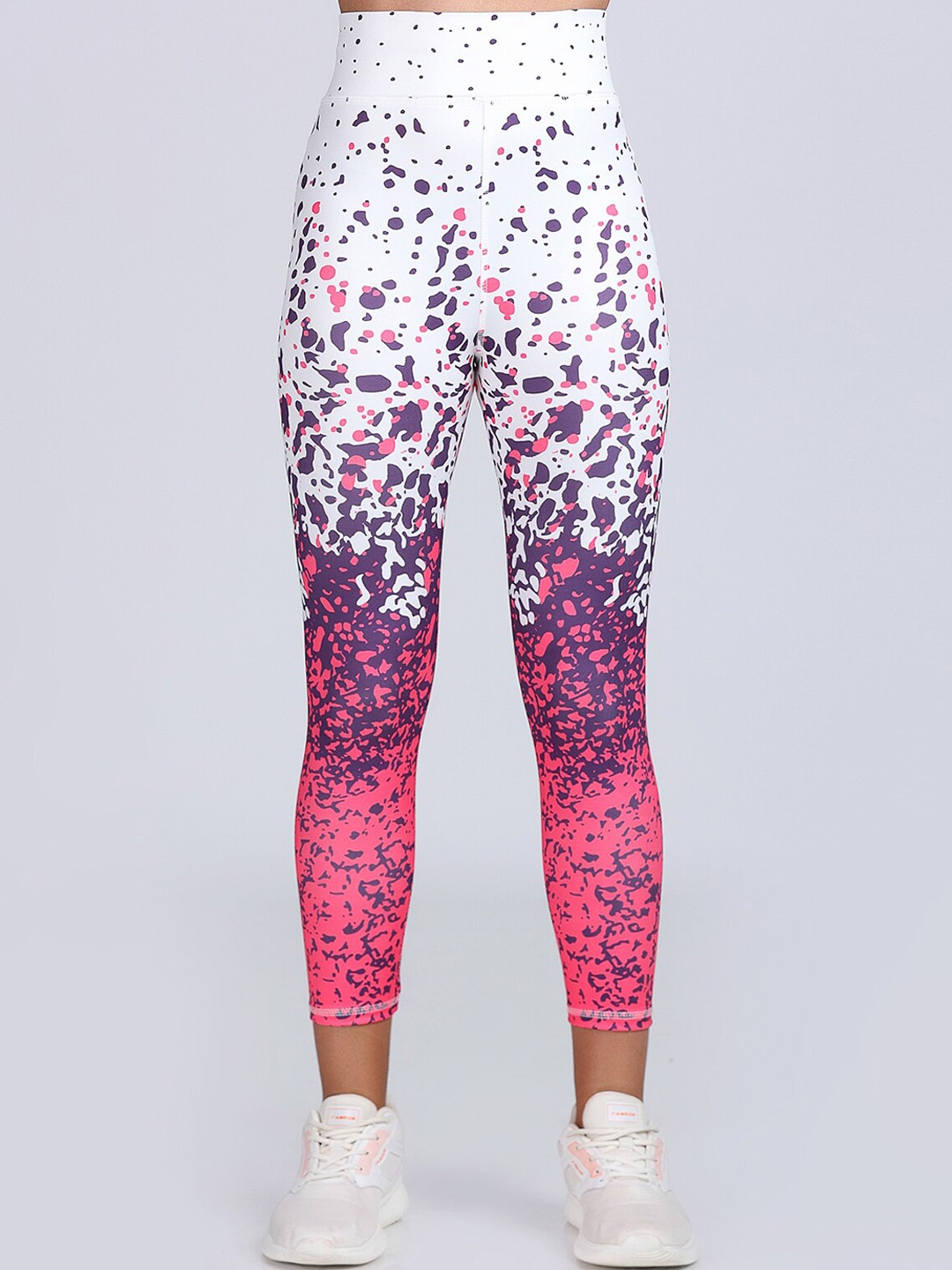

Apraa & Parma Women Printed Dry-Fit Tights, White