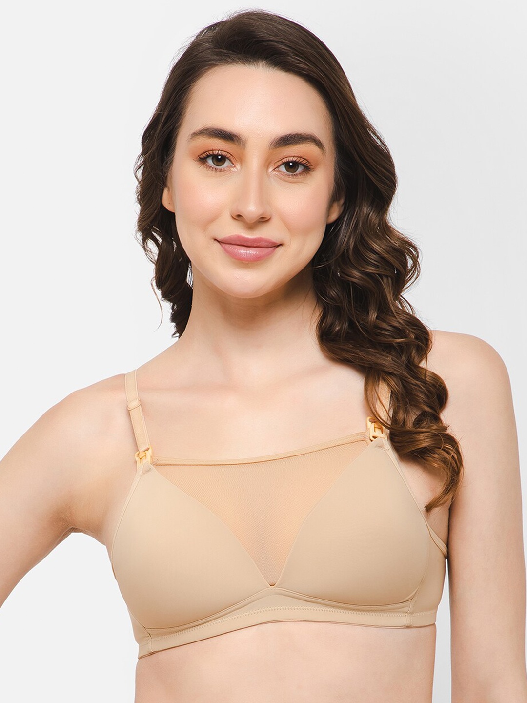 

Clovia Beige Full Coverage Maternity Bra With All Day Comfort