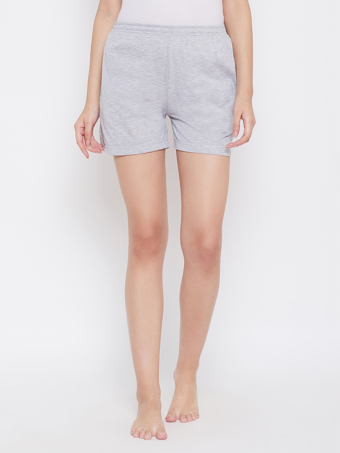 

Clovia Women Cotton Lounge Shorts, Grey