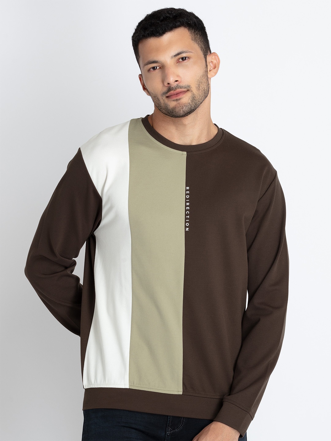 

Status Quo Colourblocked Long Sleeves Pullover, Olive