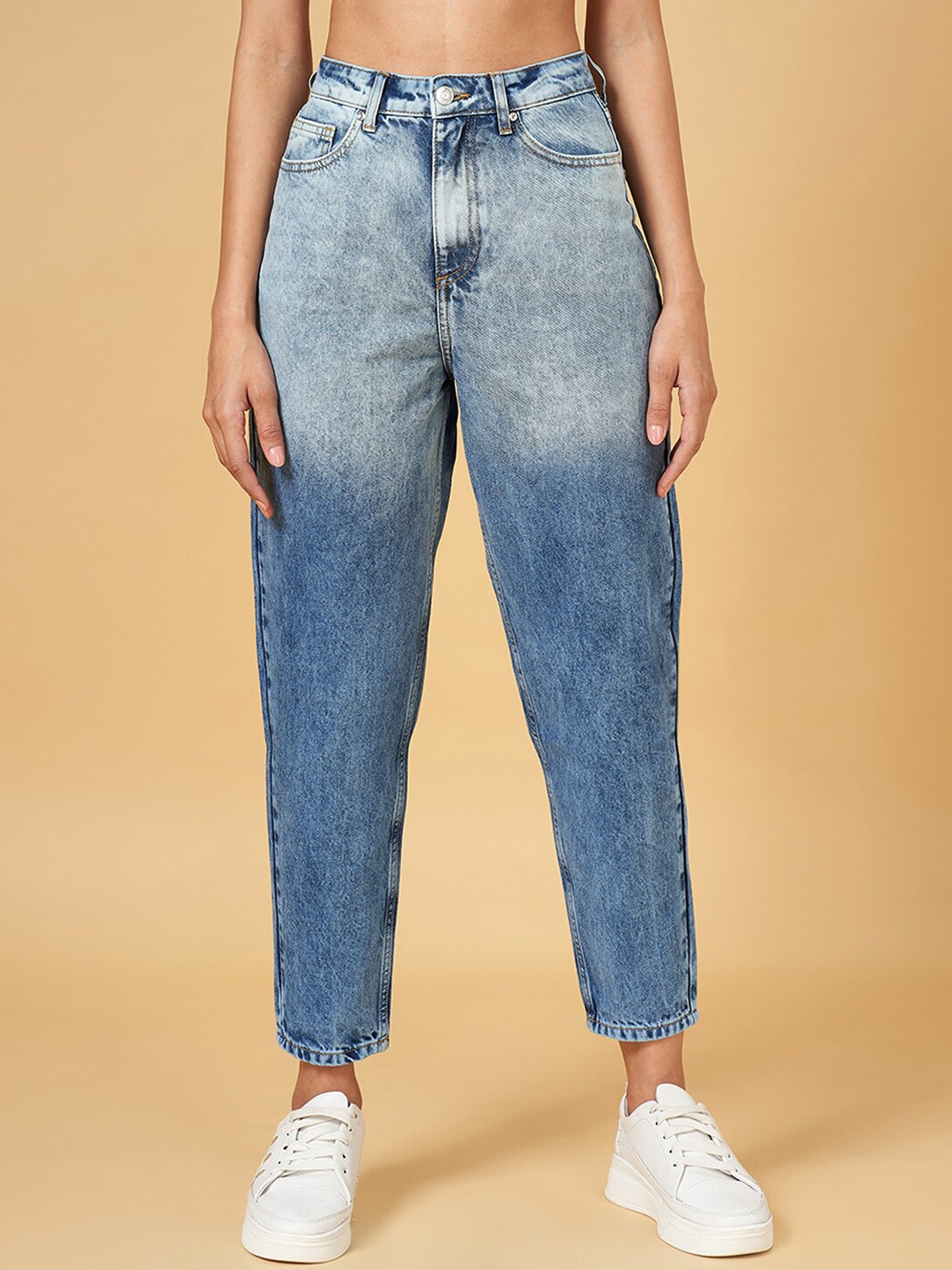 

People Women Heavy Fade Jeans, Blue