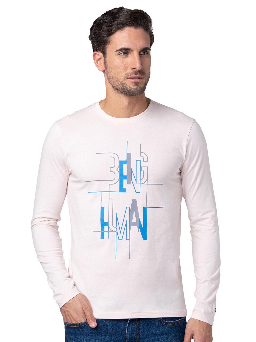 

Being Human Typography Printed Casual T-shirt, Red