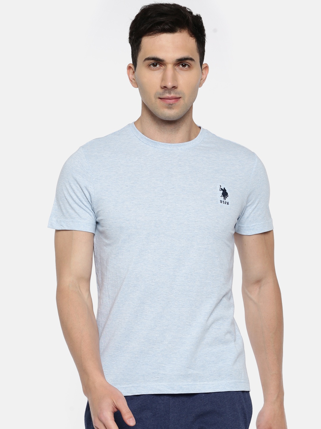 

U.S. Polo Assn. Blue Solid Lounge T-Shirt