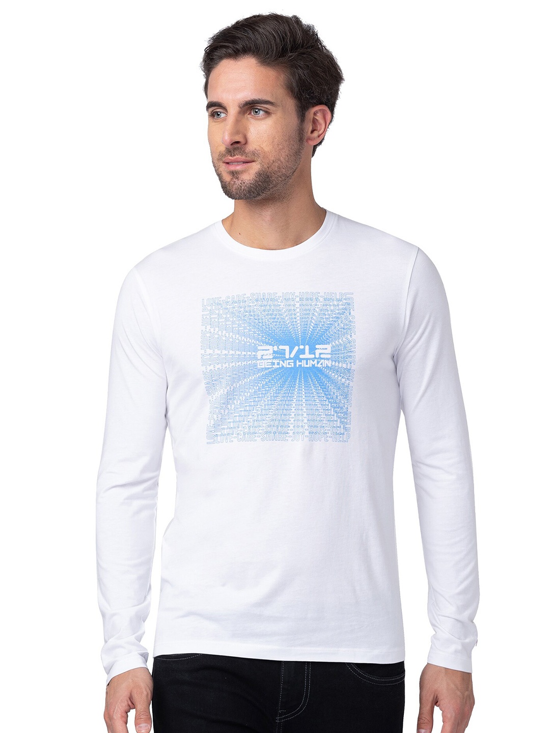 

Being Human Graphic Printed Casual T-shirt, White