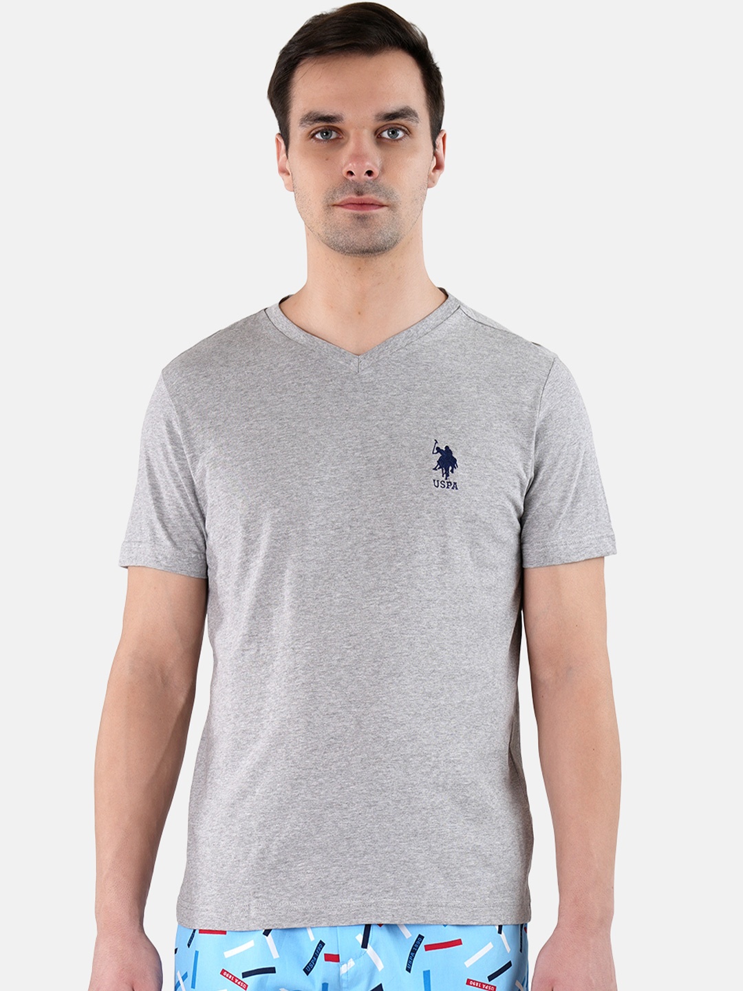 

U.S. Polo Assn. Grey Solid Lounge T-Shirt