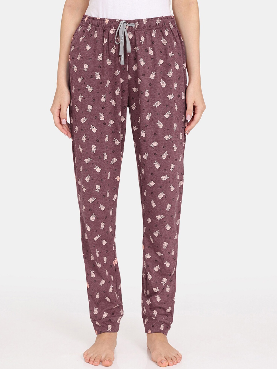 

Rosaline by Zivame Women Printed Lounge Pant, Brown