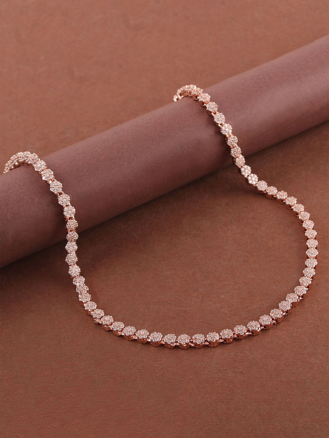 

Mirana Alora Cluster Designer Rose Gold-Plated Necklace