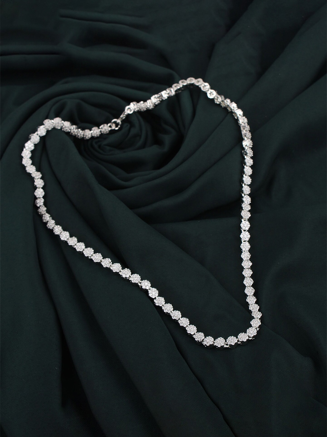 

Mirana Stainless Steel White Rhodium-Plated Necklace, Silver