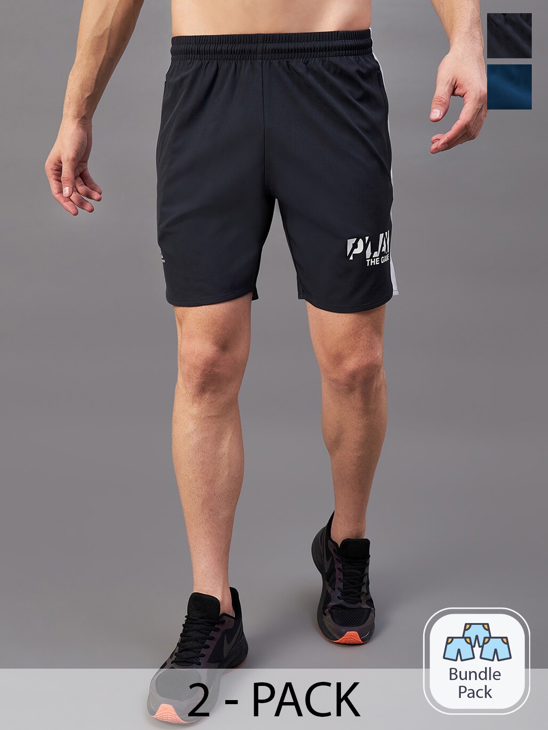 

Masch Sports Men Pack Of 2 Rapid-Dry Sports Shorts, Charcoal