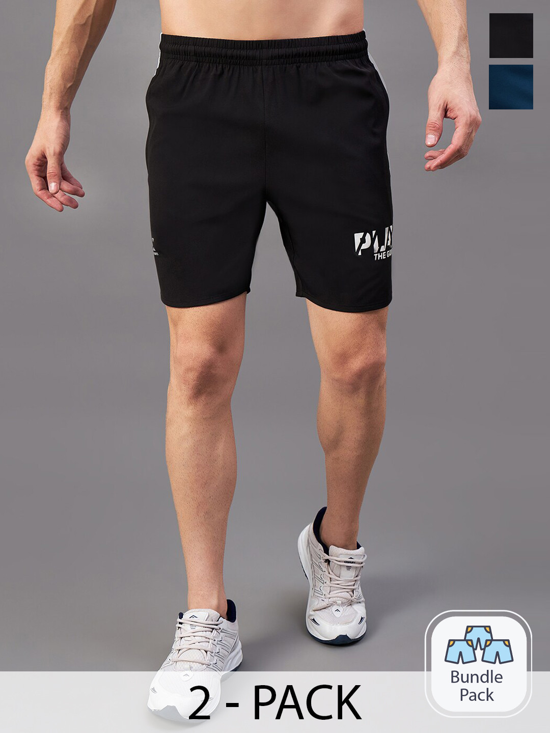 

Masch Sports Men Pack Of 2 Rapid-Dry Sports Shorts, Blue