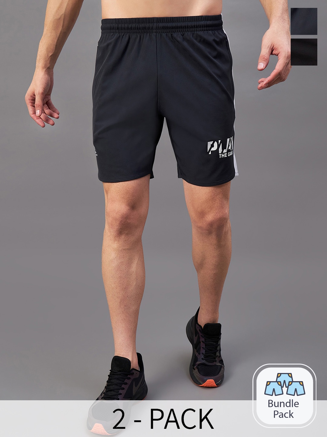 

Masch Sports Men Pack Of 2 Rapid-Dry Sports Shorts, Charcoal