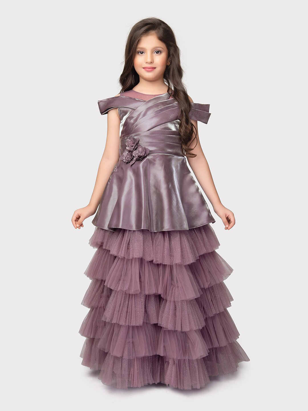 

BETTY Girls Pleated Fit & Flare Maxi Dress, Mauve