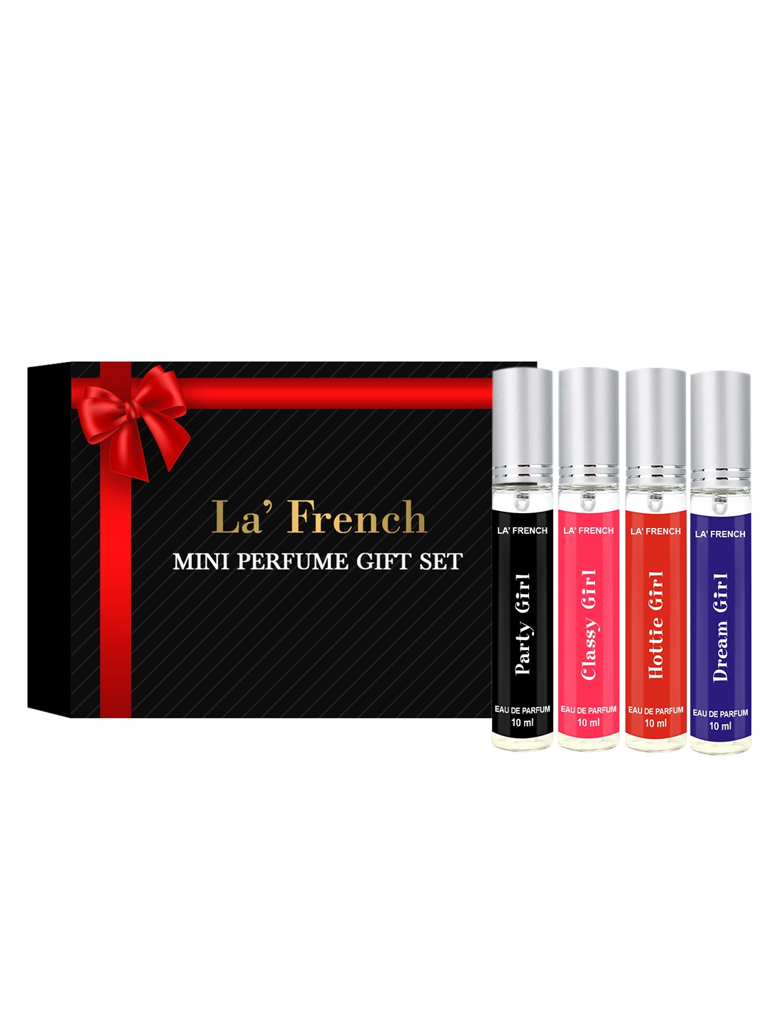 

La French Mini Set Of 4 Party-Dream-Classy-Hottie Eau De Perfume - 10m Each, Black