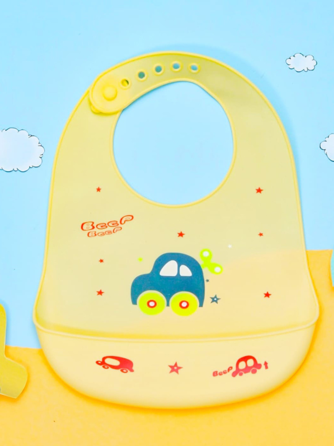 

Yellow Bee Boys Printed Bibs