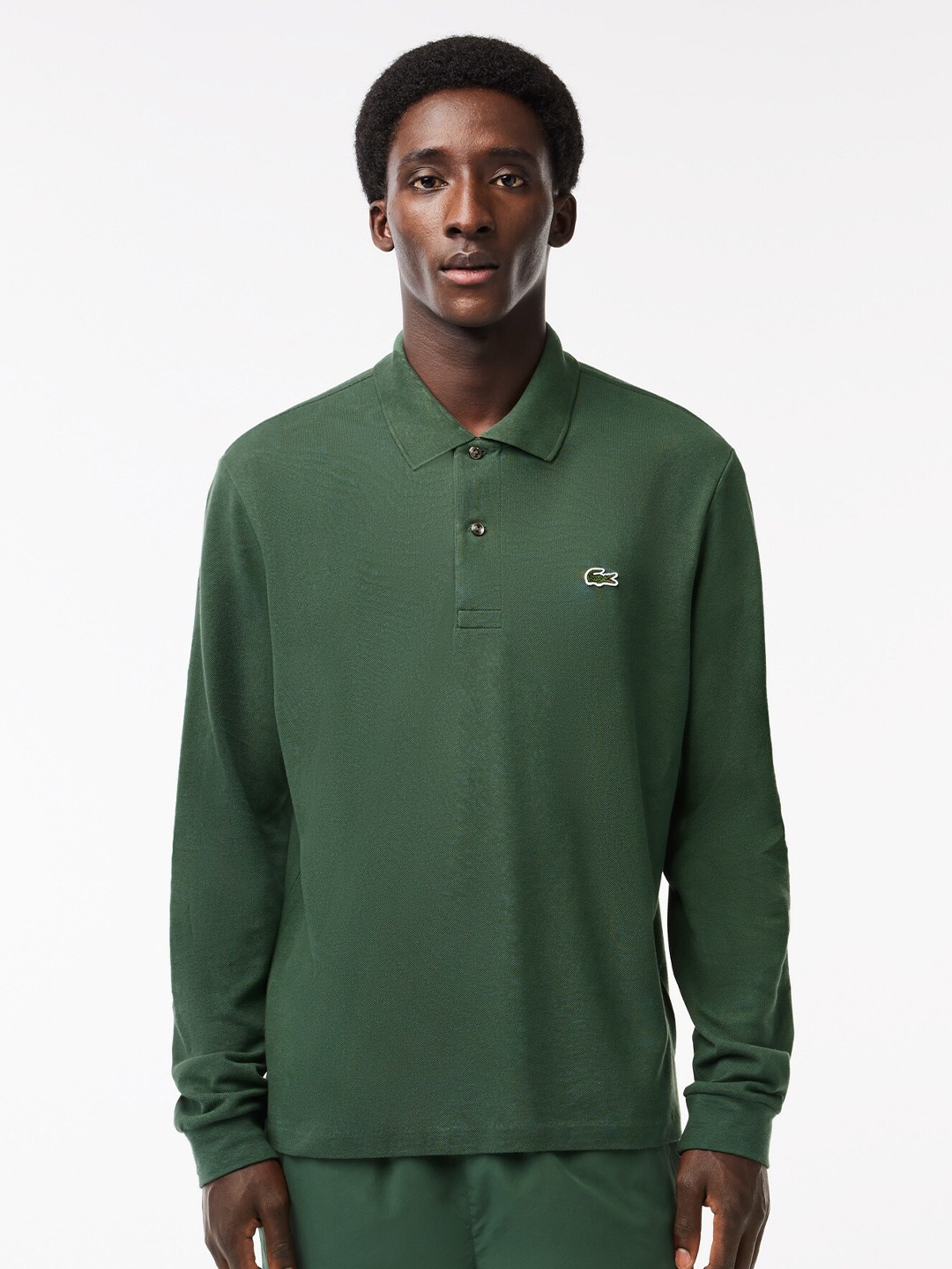 

Lacoste Long Sleeves Polo Collar Cotton T-shirt, Green