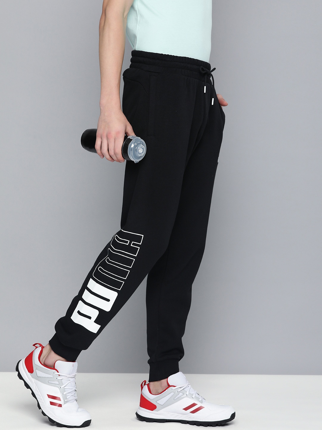 

Puma Men Power Mid-Rise Joggers Style Sweat Pants, Black