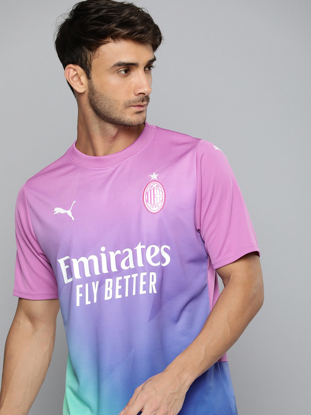 

Puma Typography Printed AC Milan 23/24 Third T-shirt, Purple