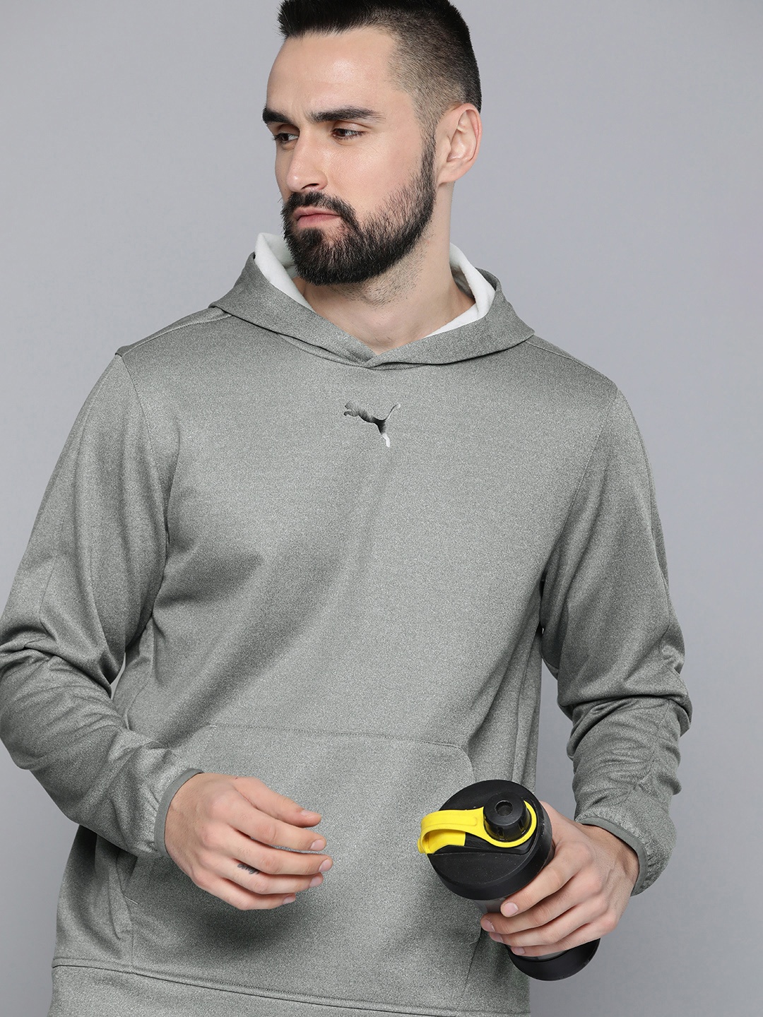 

Puma PWRFLEECE Performance Printed WarmCell Training Hooded Sweatshirt, Grey