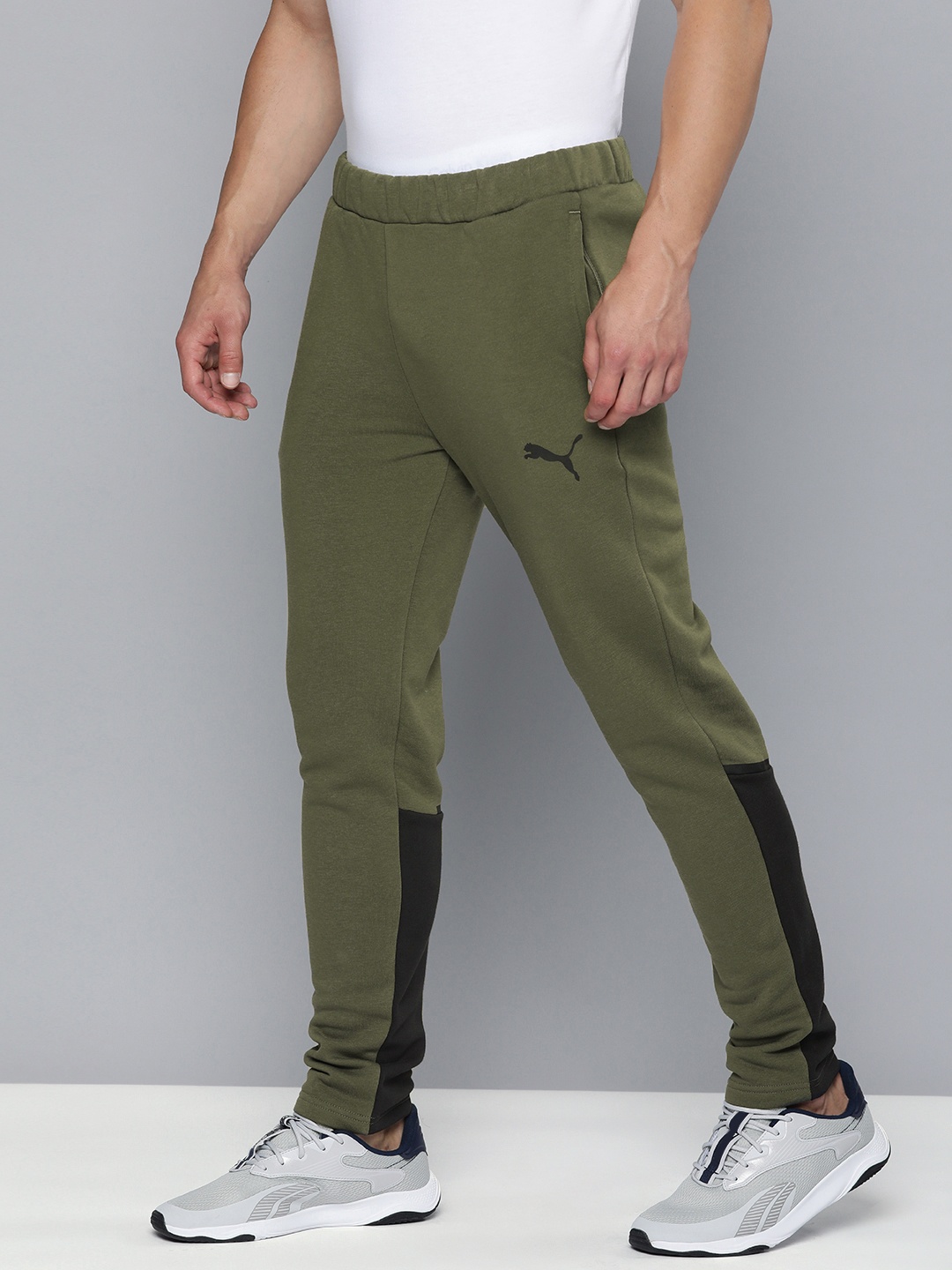 

Puma Men TeamCUP Casuals Slim Fit Football Track Pants, Olive