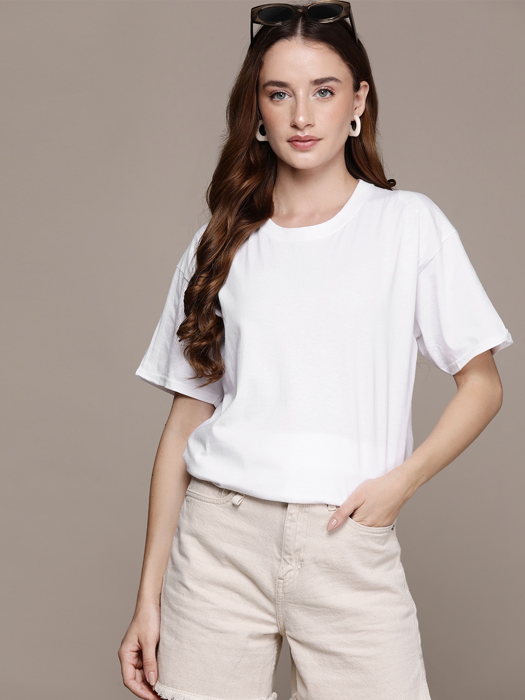 

WAREHOUSE Pure Cotton Oversized T-shirt, White