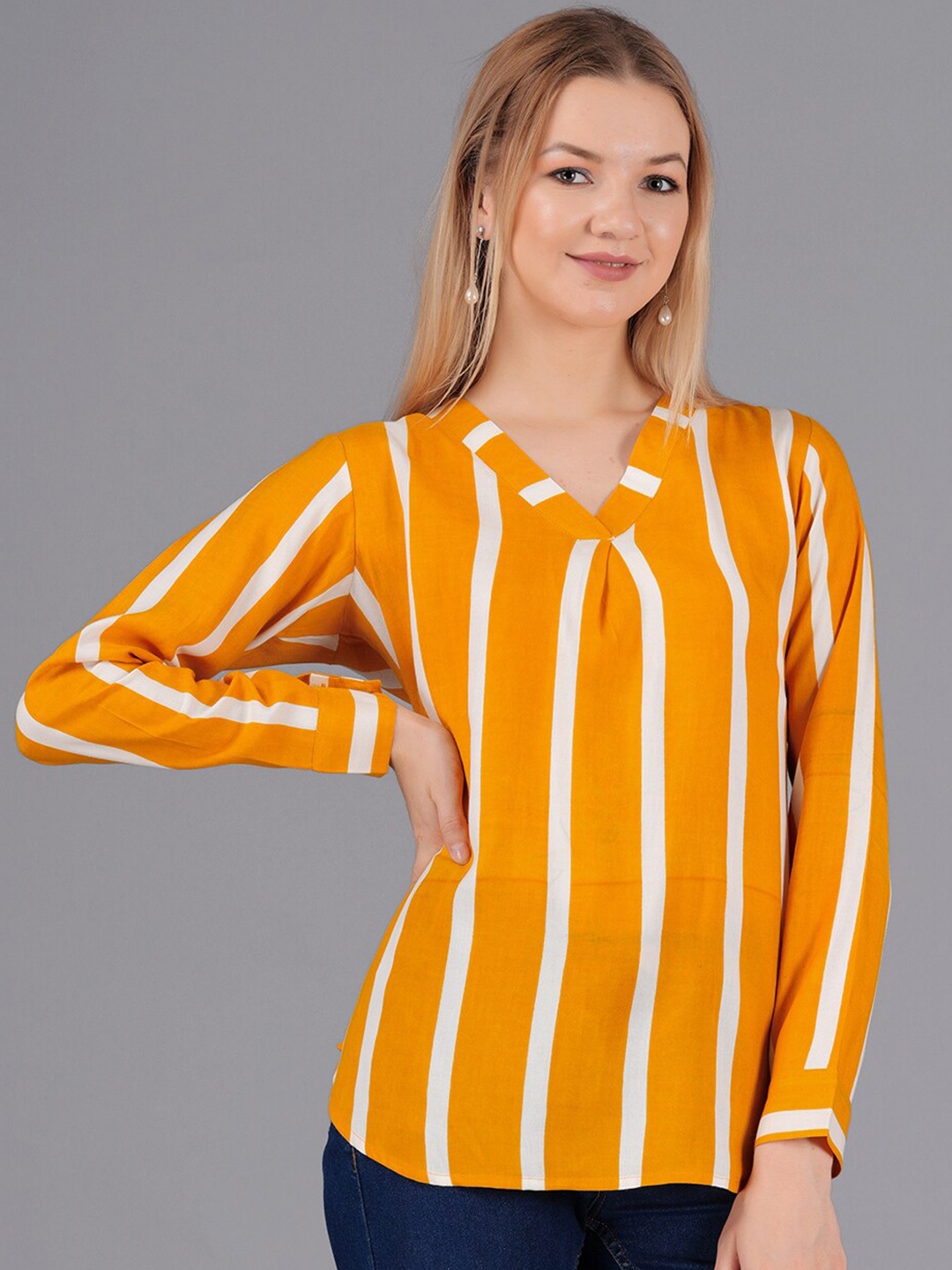 

KPF Striped Regular Top, Orange