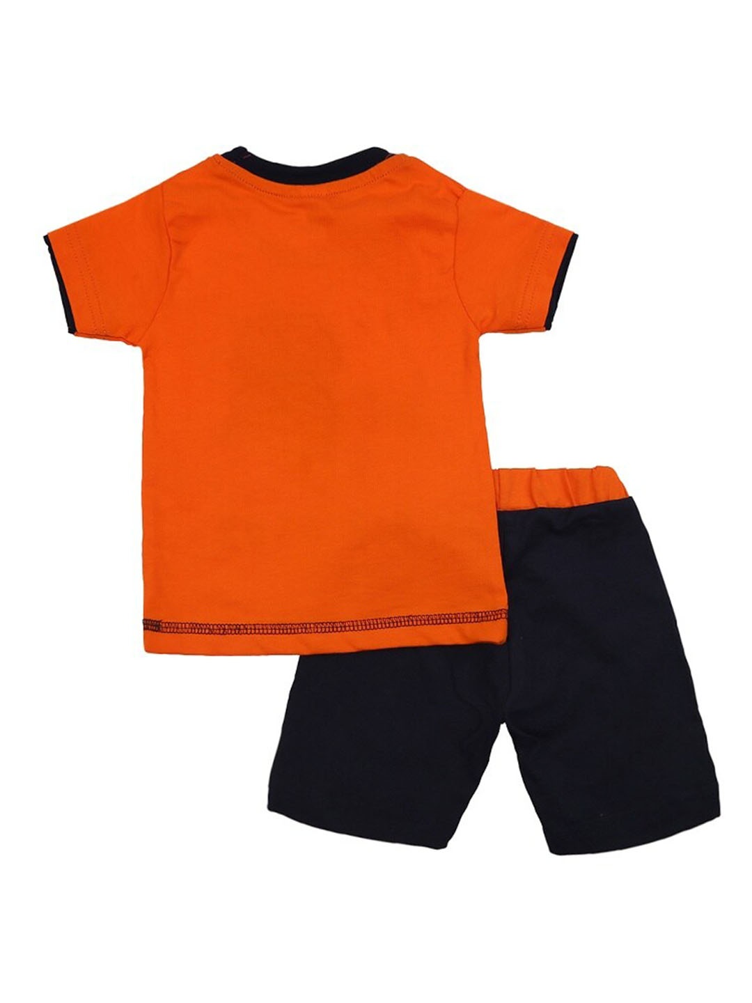 

V-Mart Infants Graphic Printed Pure Cotton T-shirt With Shorts, Orange