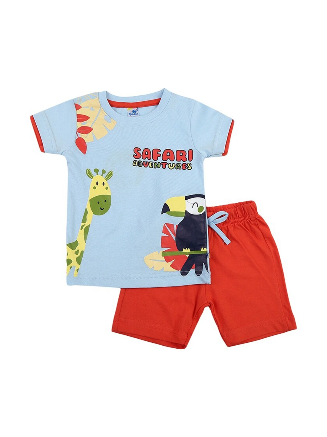 

V-Mart Infant Graphic Printed T-Shirt With Shorts, Blue