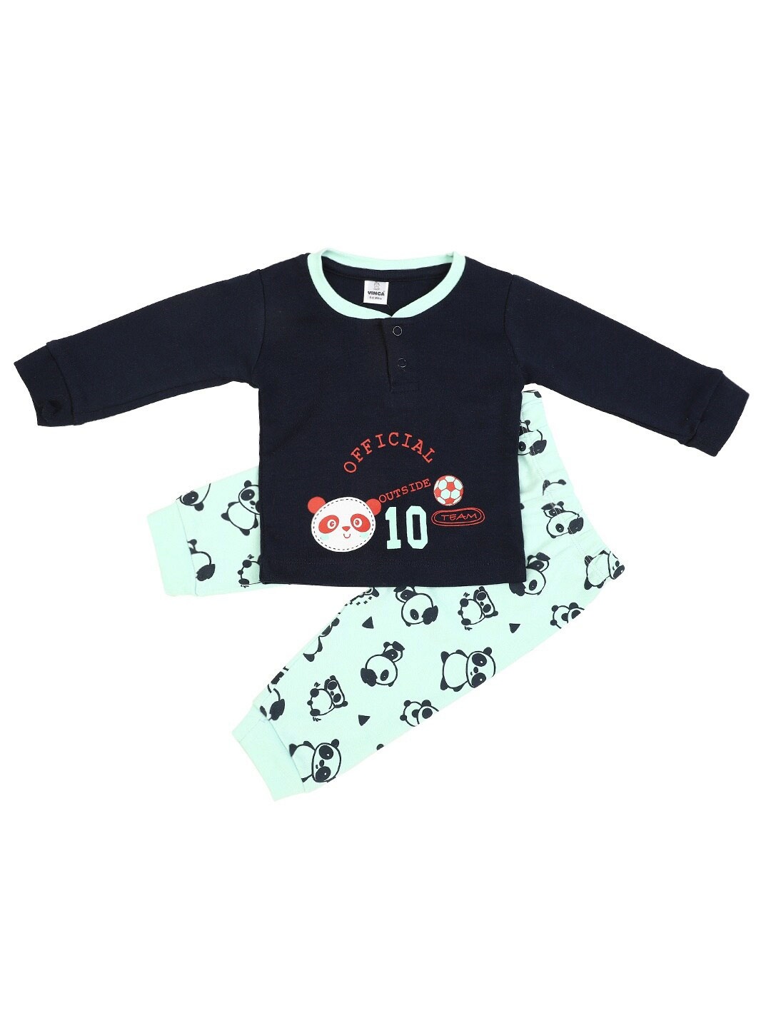 

V-Mart Kids Printed T-shirt with Trousers, Sea green