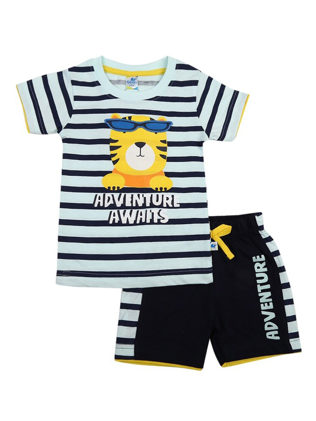 

V-Mart Infants Graphic Printed Round Neck Cotton Clothing Set, White