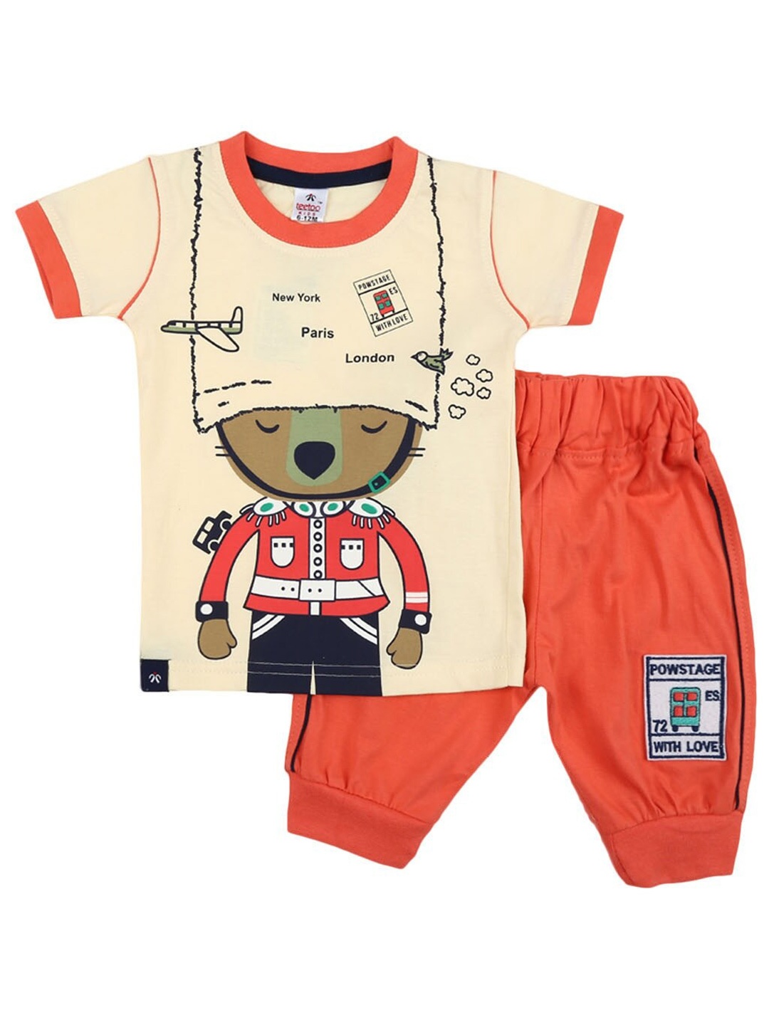 

V-Mart Infants Printed Pure Cotton T-shirt With Shorts, Red