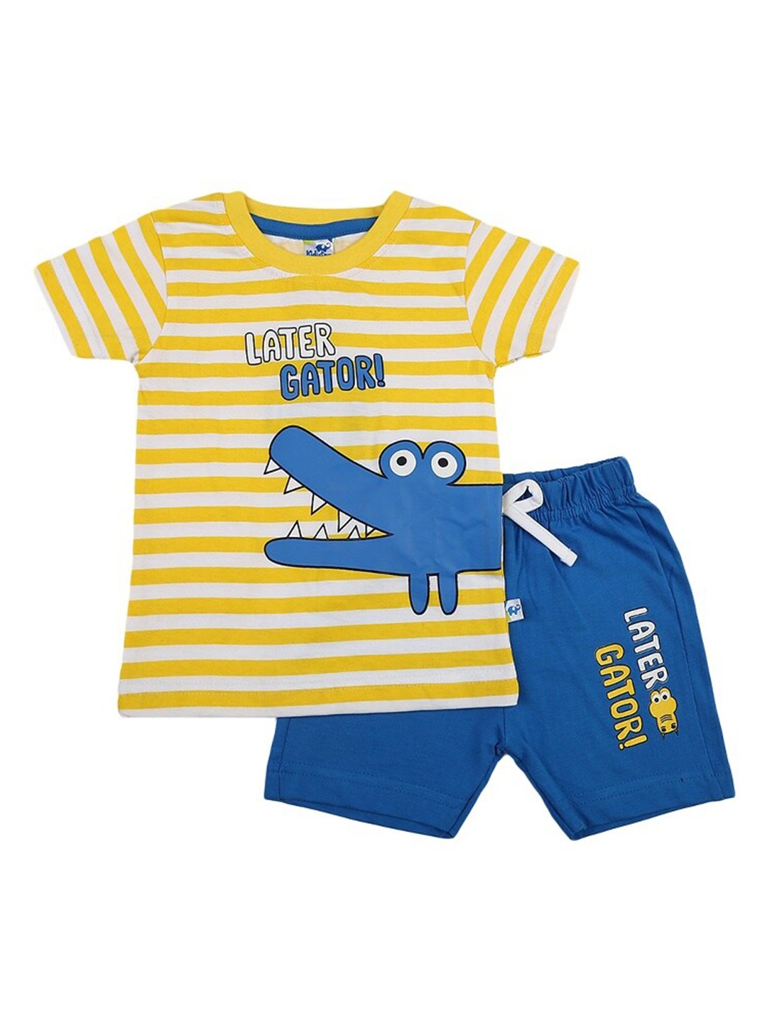 

V-Mart Infants Printed Pure Cotton T-shirt With Shorts, White