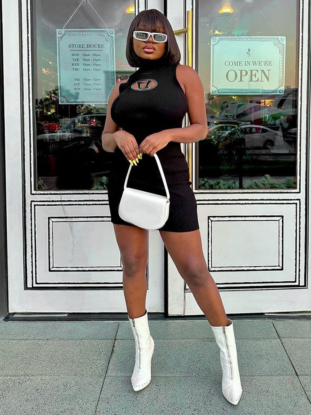 

StyleCast Black High Neck Bodycon Mini Dress