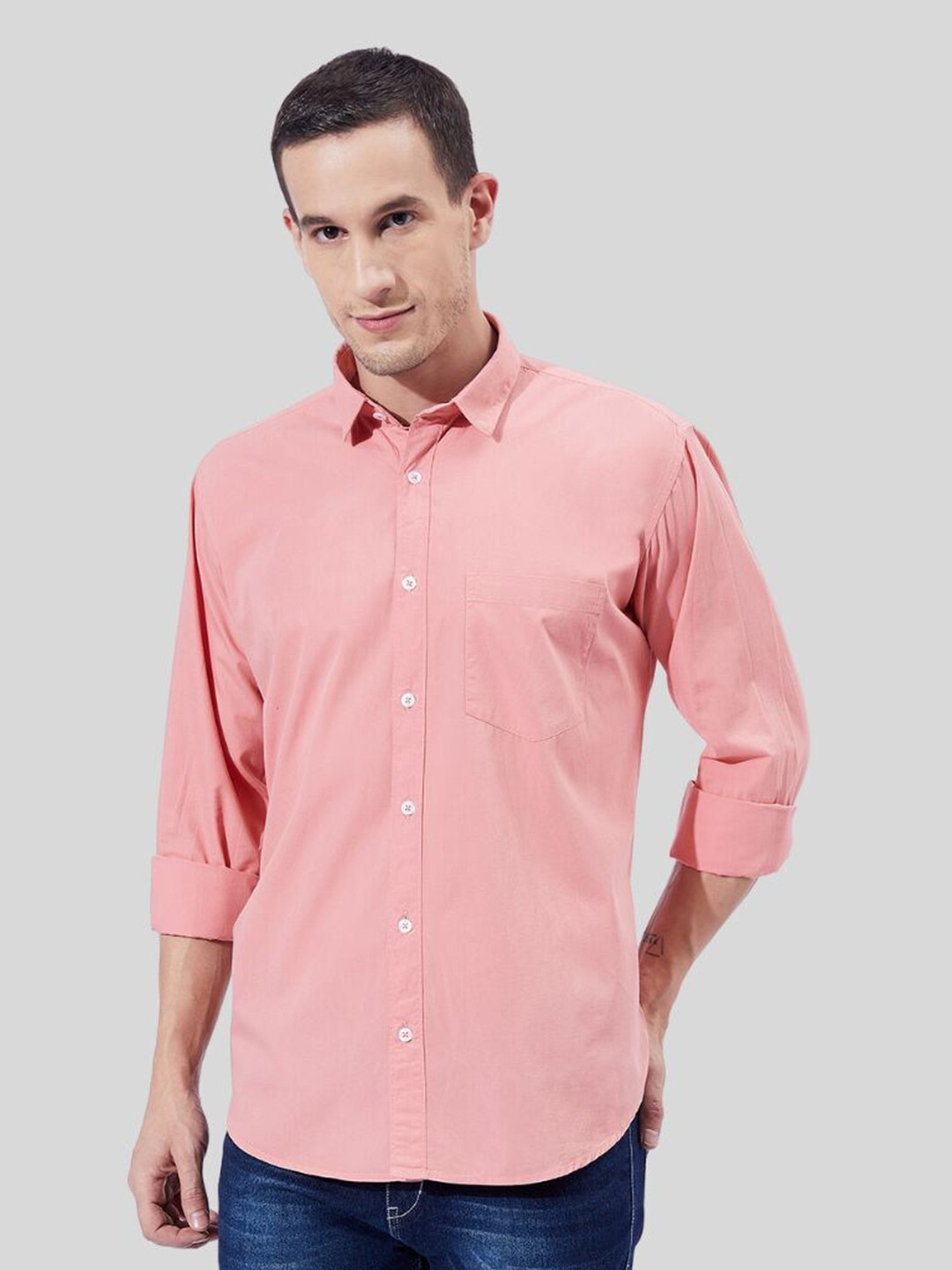 

Ben Martin Classic Slim Fit Opaque Casual Shirt, Pink