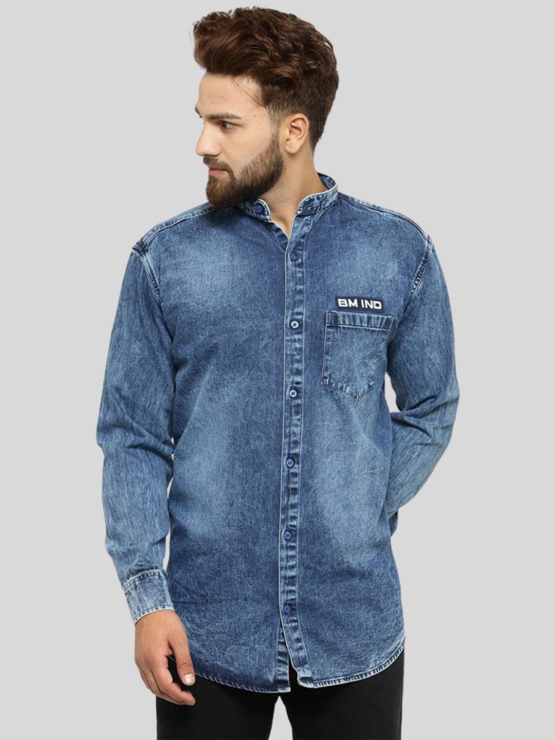 

Ben Martin Classic Slim Fit Faded Casual Shirt, Blue