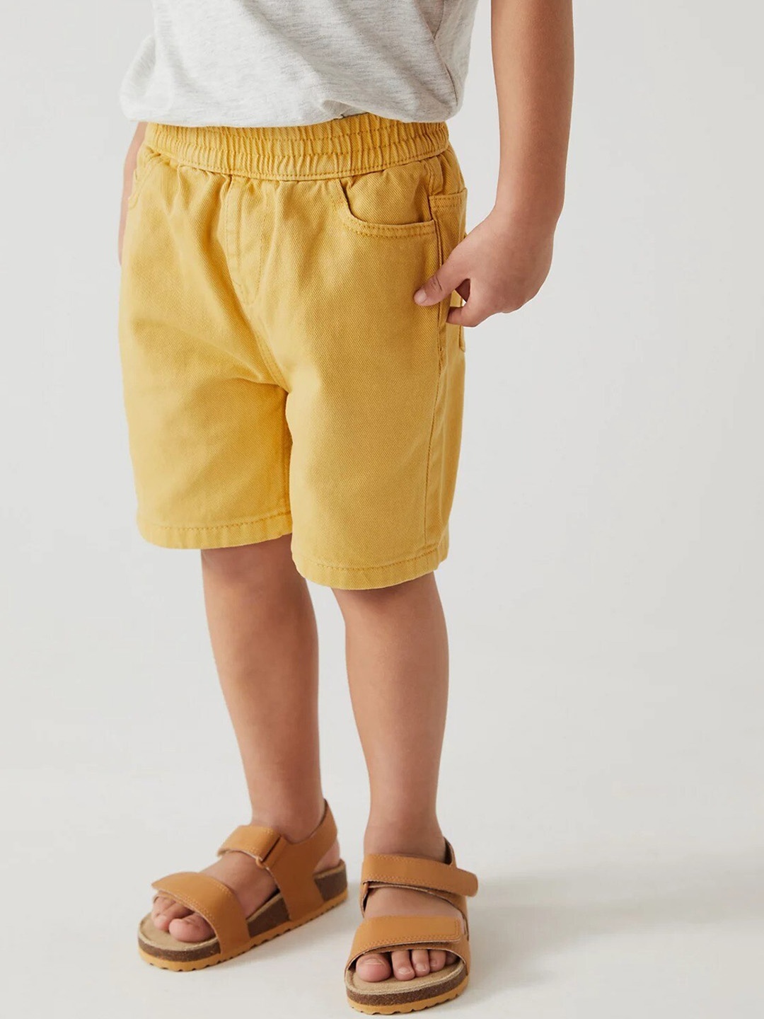 

Marks & Spencer Boys Mid-Rise Pure Cotton Shorts, Yellow