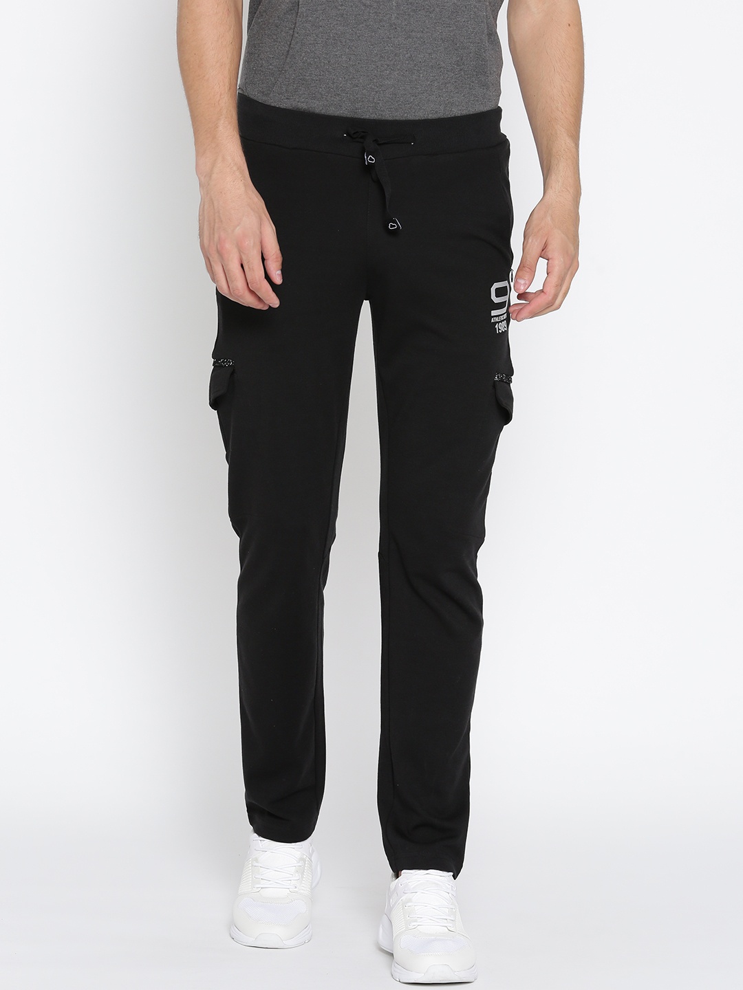 

Sweet Dreams Men Black Solid Cargo Track Pants