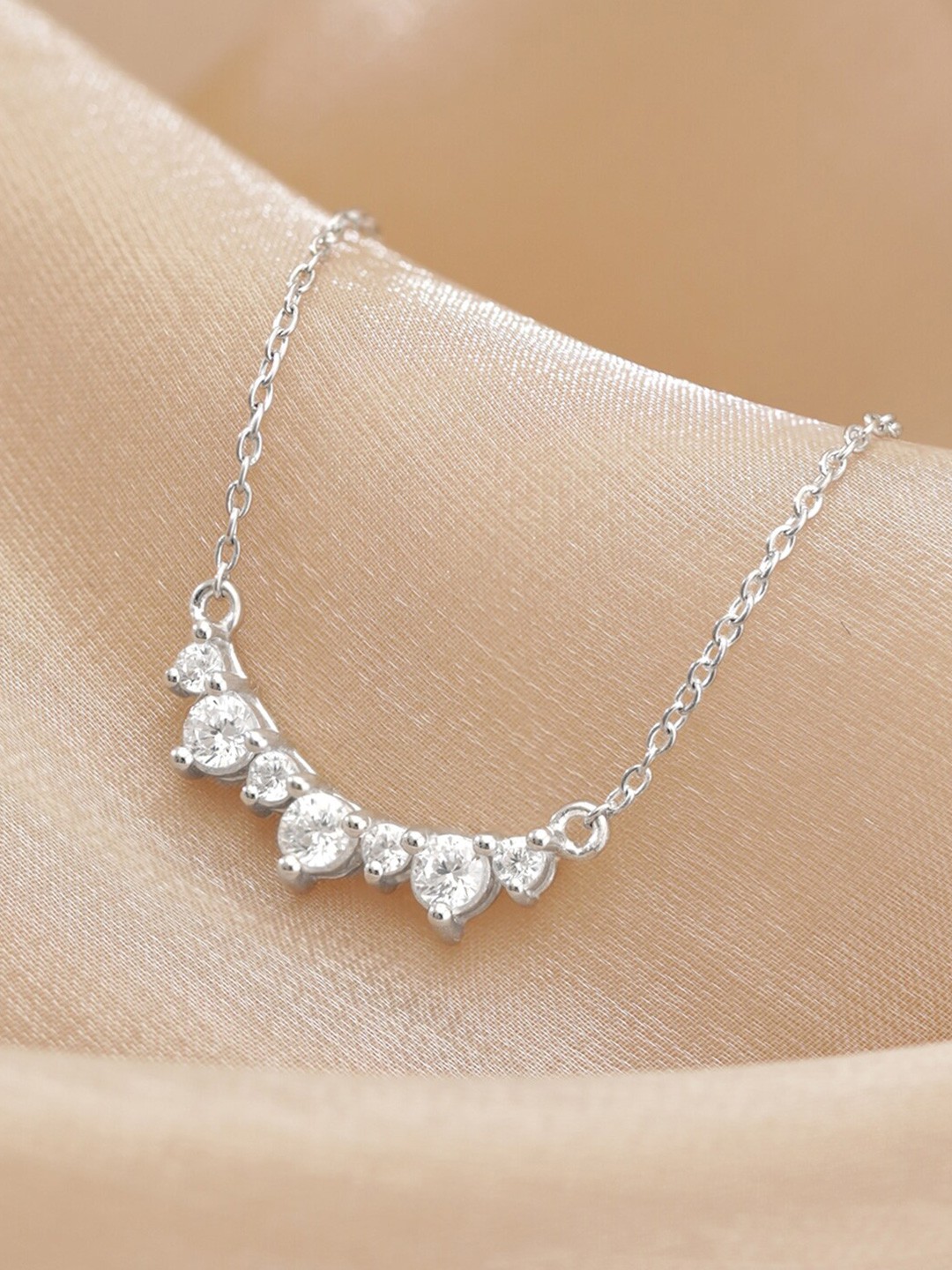 

Rubans Silver 925 Sterling Silver Rhodium-Plated Chain