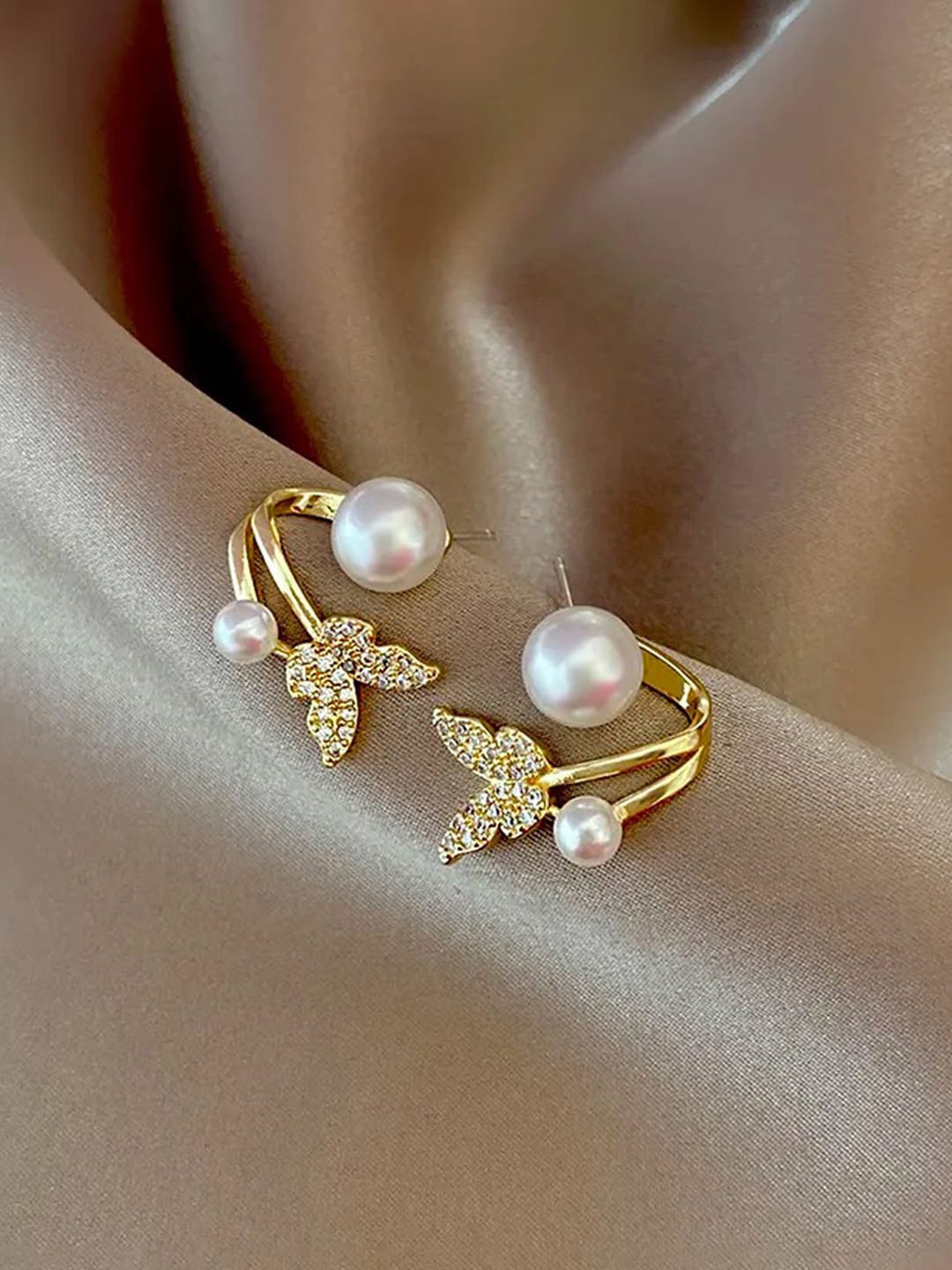 

Jewels Galaxy Gold-Plated Contemporary Studs Earrings
