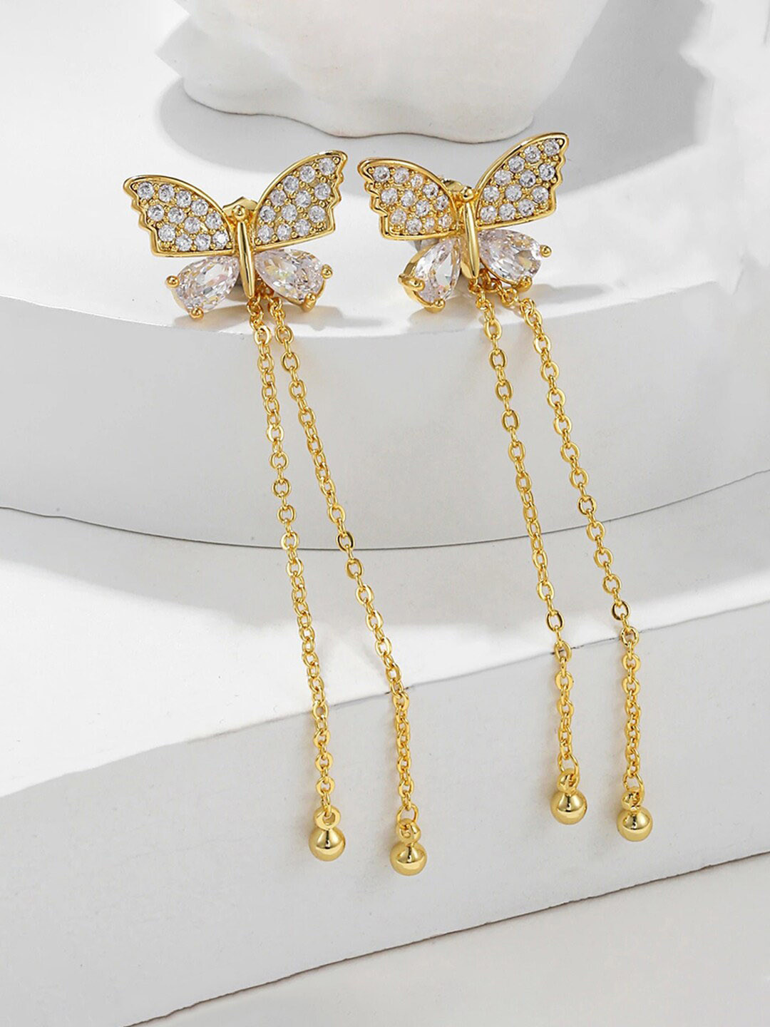 

Jewels Galaxy Gold-Plated Contemporary Studs Earrings