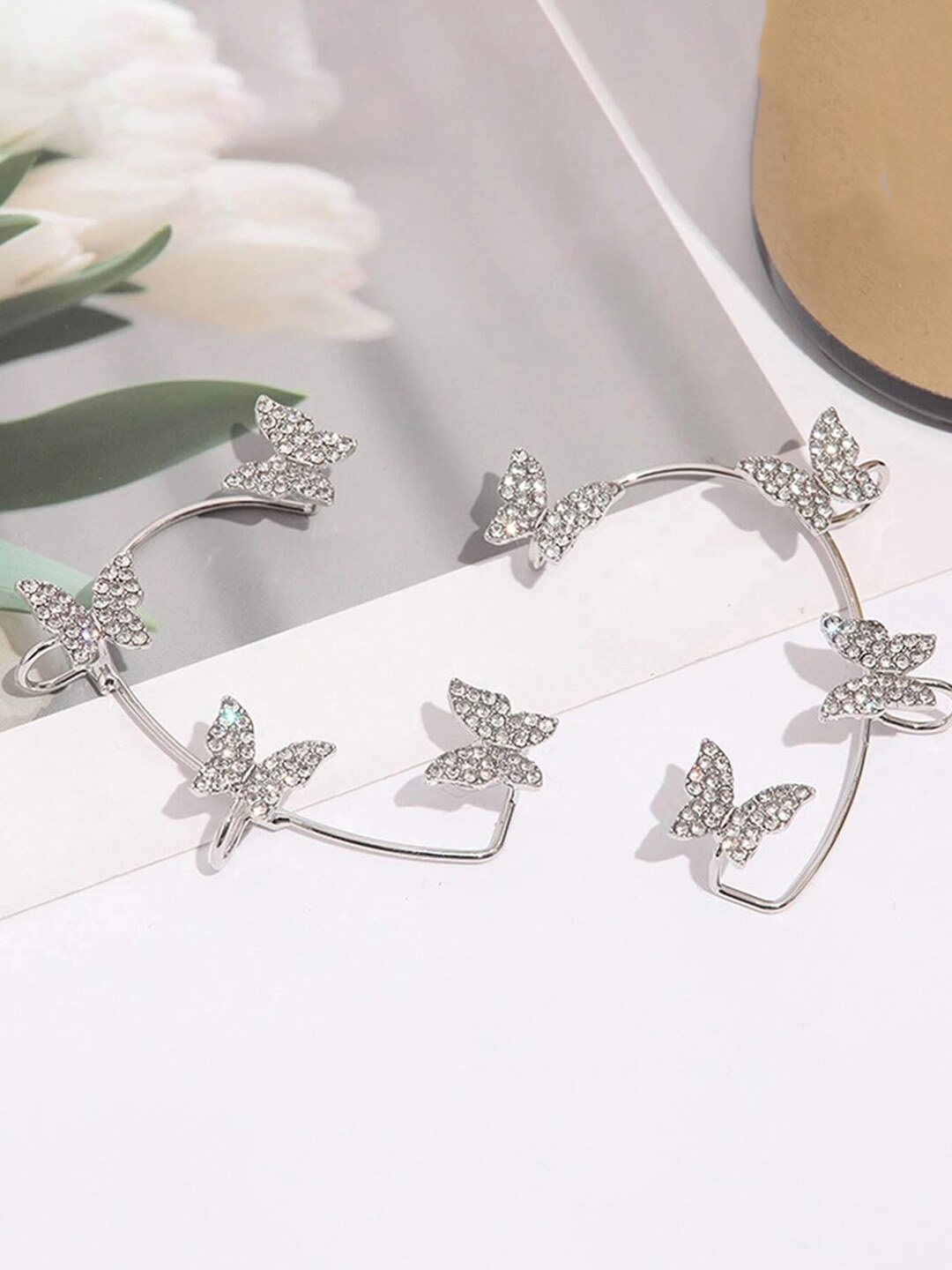 

Jewels Galaxy Silver-Plated Contemporary Drop Earrings