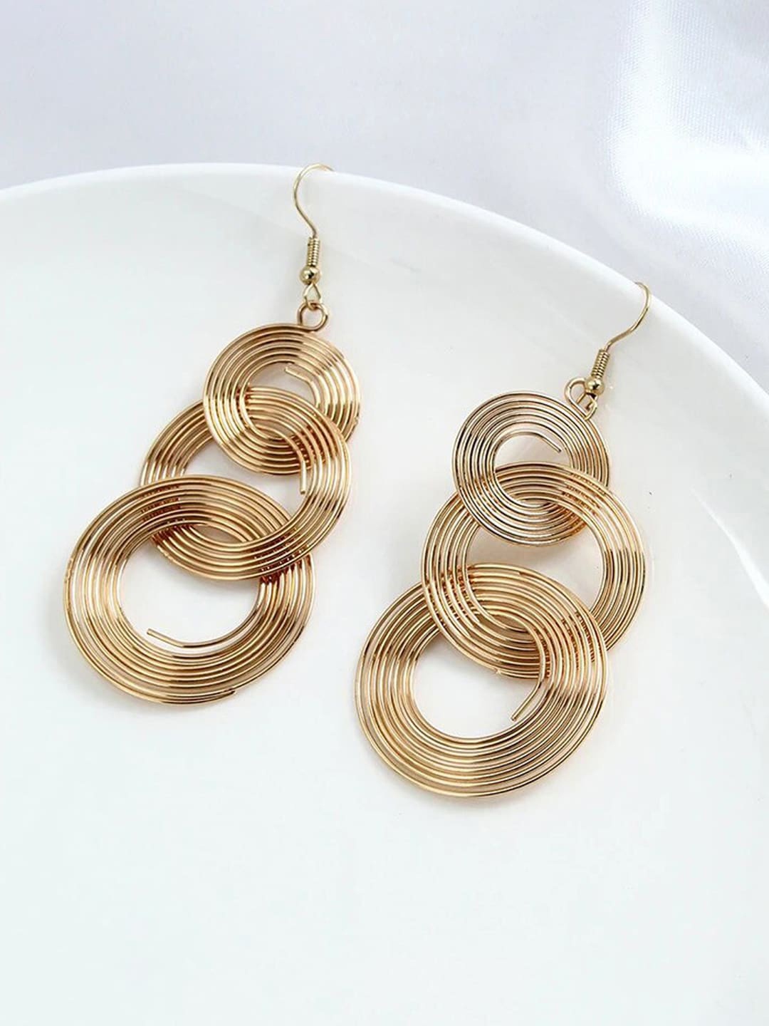 

Jewels Galaxy Gold Plated Contemporary Drop Earrings