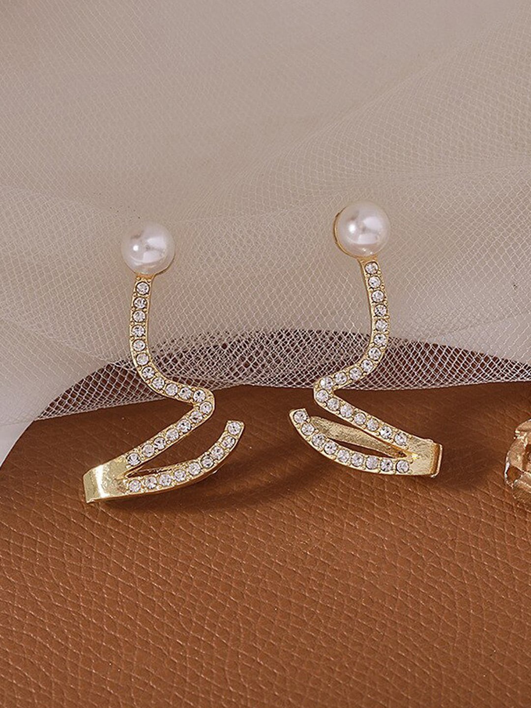 

Jewels Galaxy Gold-Plated Contemporary Drop Earrings