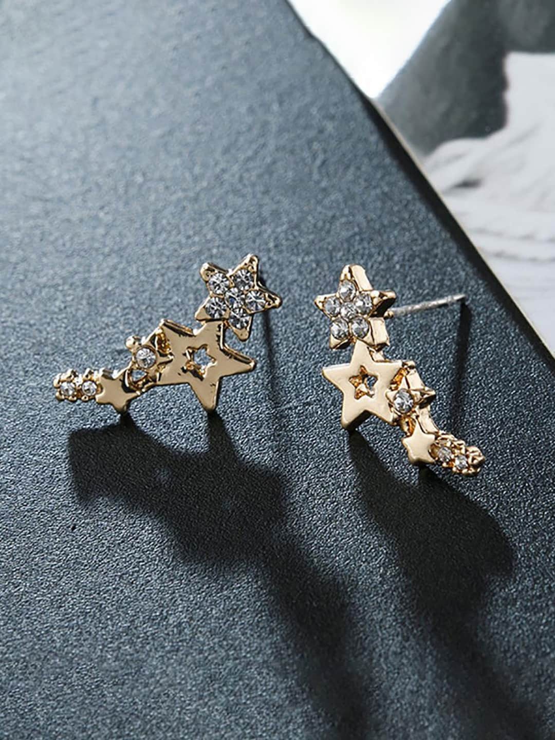 

Jewels Galaxy Gold -Plated Contemporary Ear Cuff Earrings