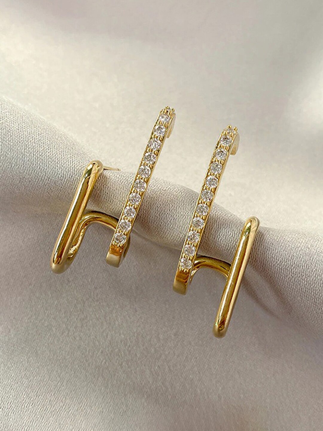 

Jewels Galaxy Gold Plated Contemporary Studs Earrings