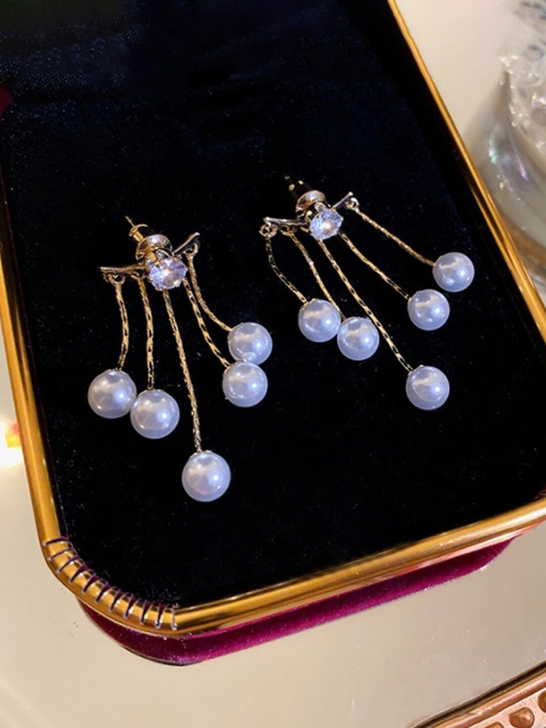 

Jewels Galaxy Gold Plated Contemporary Drop Earrings