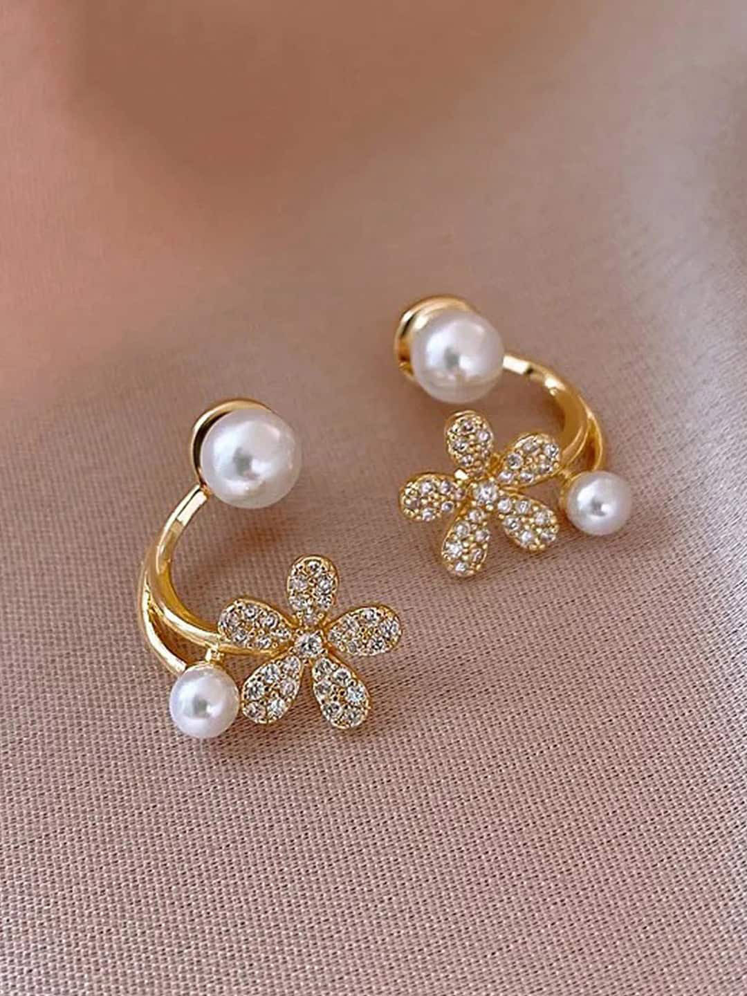 

Jewels Galaxy Gold-Plated Contemporary Studs Earrings